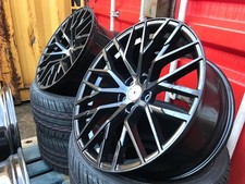 18" ALLOYS + TYRES VW Golf MK5/6/7/8/Gloss Black Mesh S3 Design Alloys X4