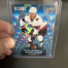 2024-25 UD Allure Colorful Futures Blue Parallel Tim Stutzle CF-6 Senators