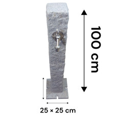Wasserzapfsäule Granit-Optik Wasserzapfsäule hell granite