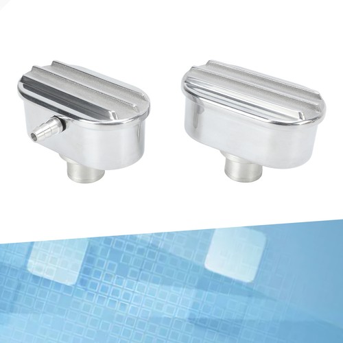 Ι Aluminum Valve Cover Breather PCV Combo Kit Finned Oval Polished 6100FP For - Picture 9 of 12