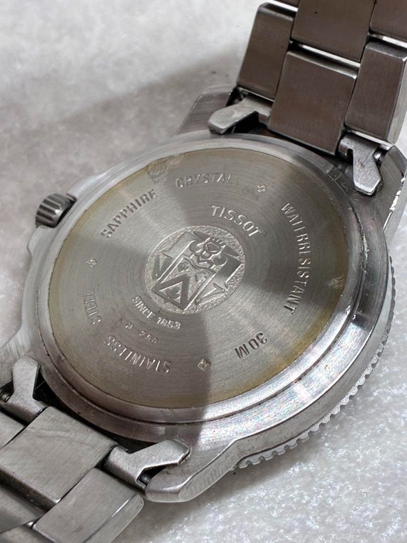 Dead Battery Tissot Navigator N250 World Timer Men's Watch White