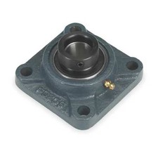 Dayton Flange Bearing, 4-Bolt, Ball, 1-1/4" Bore 3FCZ3 Cast Iron Grey