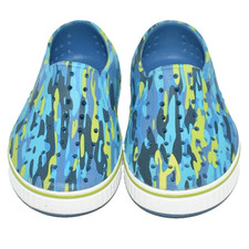 Native Miles Blue And Green Camouflage Print Unisex Toddler Comfort Shoes C8