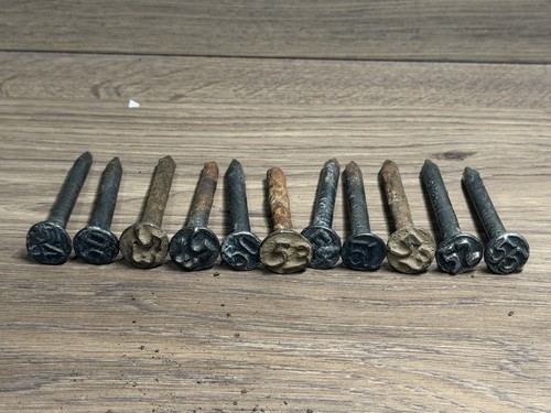 Railroad Date Nail 1950’s Lot Of 11 Rare Free Shipping