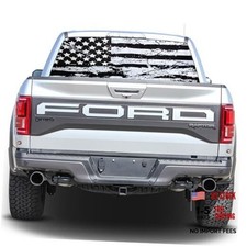 65x22 in American Flag Decals for Trucks SUV, Perforated Vinyl Rear Traditional