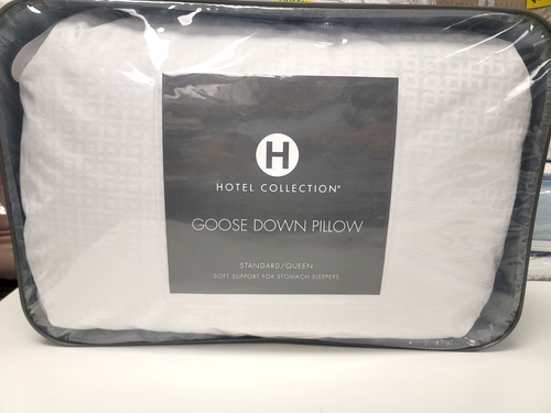 Hotel Collection Soft Support QUEEN White Goose Down (1) Pillow MSRP $300