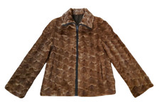 Florence Mode Reversible Mink Funnel Neck Jacket - Sz 46 (12 USA) -Made in Italy