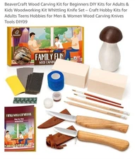 Family Fun Wood Carving Kit BeaverCraft DIY09