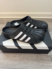 Adidas Adilette Clog Black White Sandal Slip-On - Size 13M - 14W - NEW