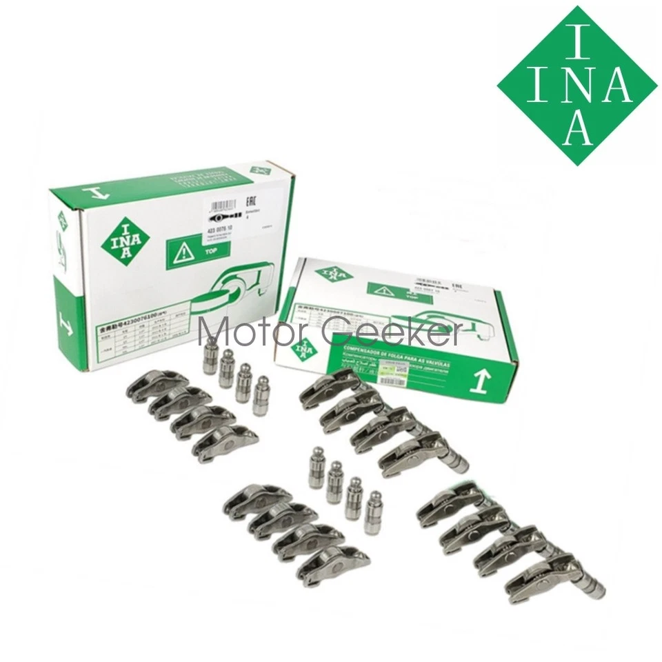 16 x INA OEM Hydraulic Lifter & Roller Rocker Arm For Audi A4 A5 VW Jetta 2.0T Foto 2 de 4