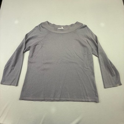 Draper's & Damon's Lavender Long Sleeve Boat Neck Knit Top