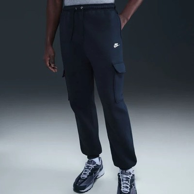 Nike Pants Men 3XL Navy Blue Club Fleece Cargo Cuffed Jogger Sweat FN3805 451