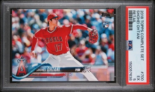 2018 Topps Complete Set #700 Shohei Ohtani Retail PSA 5