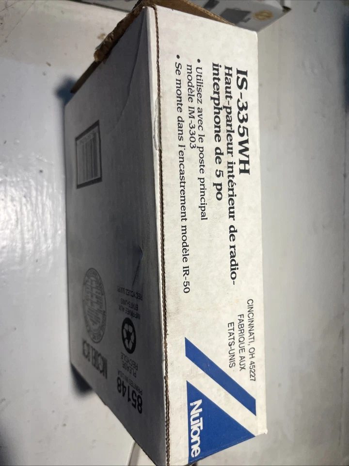 Altavoz interior NuTone IS-335WH Radio-intercomunicador 5" blanco nuevo stock antiguo Foto 4 de 4