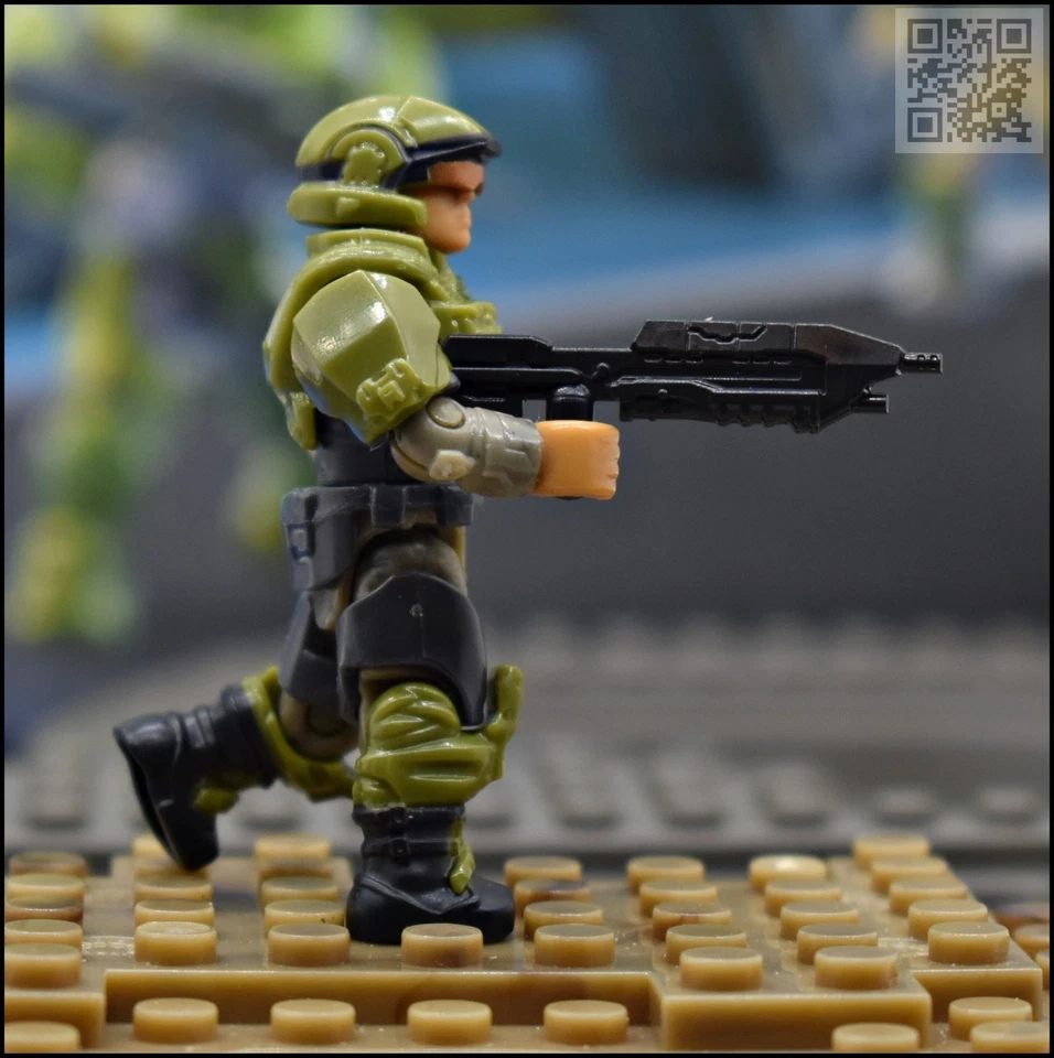 MINIFIGURA MARINA HEMBRA HALO 3 MEGA CONSTRUX UNSC HHC44 NIDO DE ARENA ELEFANTE Foto 4 de 4