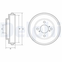 2X Delphi Bremstrommel BF625 Passend FüR Subaru Suzuki