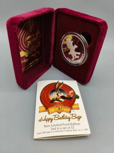 "Cwazy Wabbit" Elmer Fudd 1 oz Silver Round - Happy Birthday Bugs