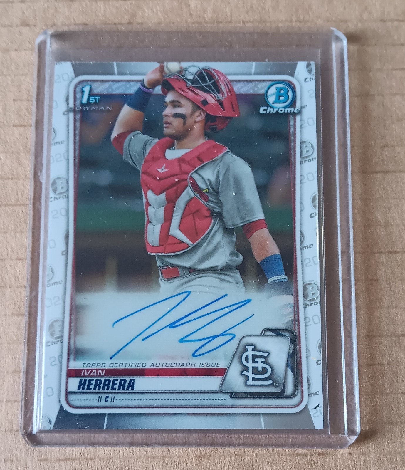 2020 Bowman 1st Chrome Prospect On Card Auto Ivan Herrera #CPA-IH Cardinals RC