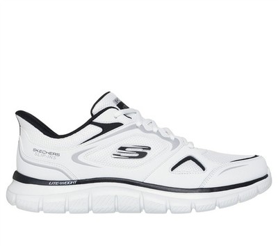 Skechers Hands Free Slipper Schuh für Herren - Track Ezral in weiß/schwarz, 8-13