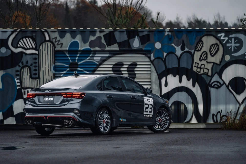 MBRP Armor Pro 2.5" AxleBack Quad Rear Exhaust For 22–24 Kia Forte GT 1.6L Turbo Foto 3 de 4