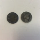 (2) Nice 1900 & 1914 US Barber Silver One Dime 10 cents Philadelphia