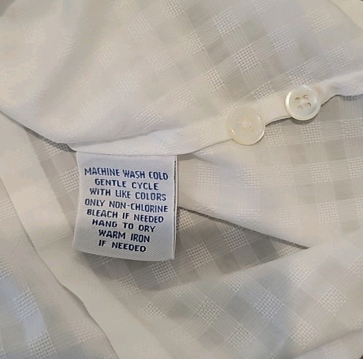 Facconable Womens Checked White Button Up, Size S - image 10