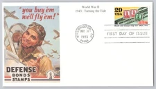 Washington, DC World War II Bonds and Stamps First Day Cover, Modern 1993