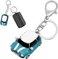 Car Model Rhinestone Keychain, Creative Car Shape Keyring, 3D Metal Key Chain Gi
