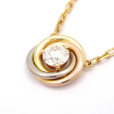 Cartier Trinity - 18K Tri-color Diamond G***** Necklace | eBay
