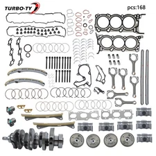Engine Rebuild Overhaul Kit For Kia Sorento 2011-19 Hyundai Santa Fe XL 13-19 V6