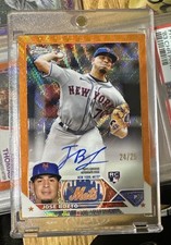 2023 Topps Chrome Update Rookie Autographs Orange Wave Refractor Jose Butto /25