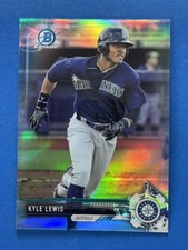 2017 Bowman Draft Chrome Sky Blue Refractor #BDC-154 Kyle Lewis Mariners #/399