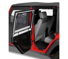 Bestop 51806-17 Element Upper Fabric Half Doors Rear For 07-18 Jeep Jk