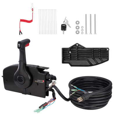 Outboard Throttle Remote Control Box Side-Mounted for Mercury PT 2-Stroke