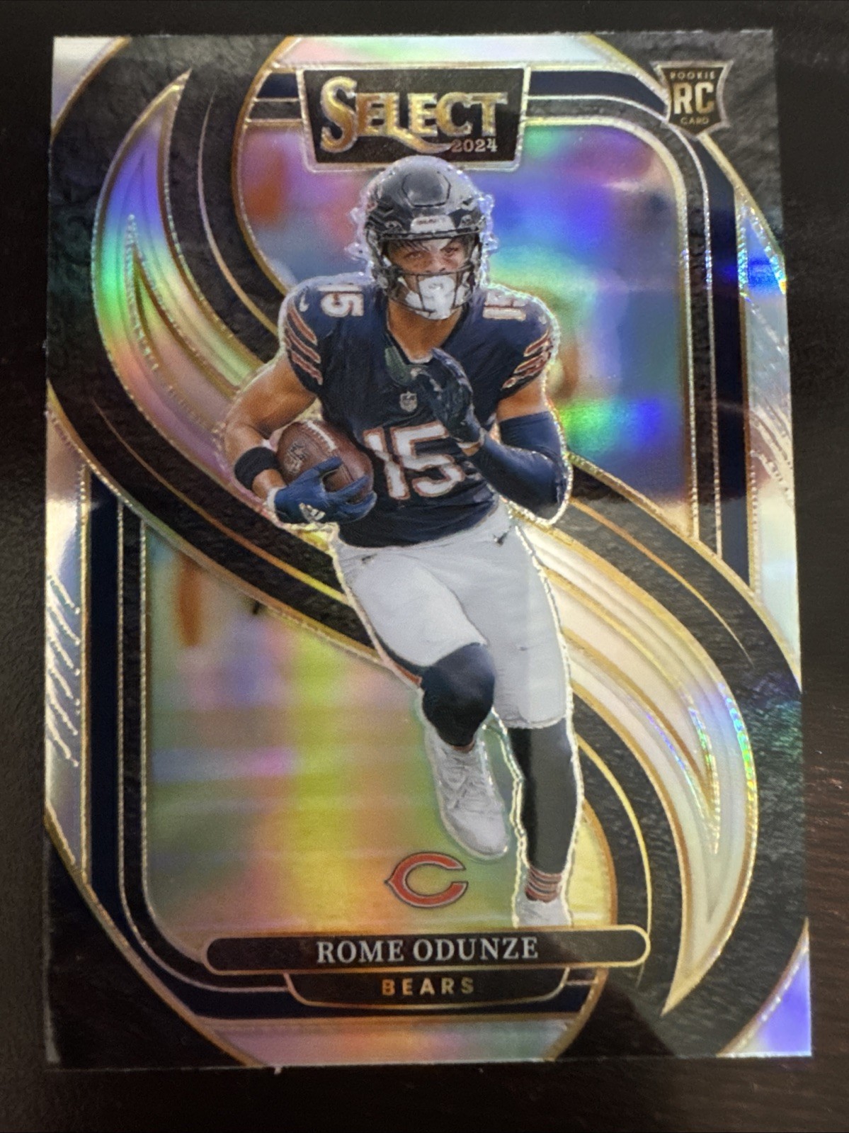2024 Panini Select #136 Rome Odunze Premier Level Silver Prizm Rookie RC Bears