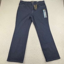 Lee Jeans Womens 16 Short Blue Denim High Rise Relaxed Fit Straight Leg NWT