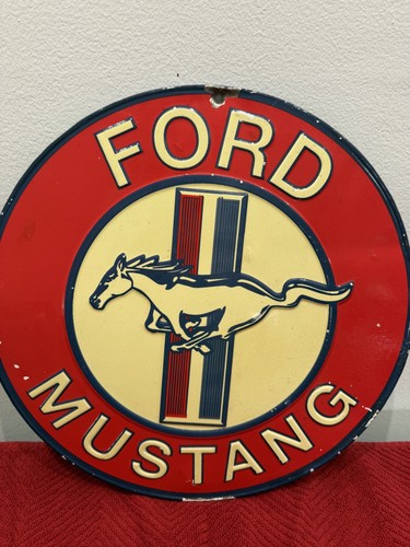 Vintage Ford Mustang Metal Sign
