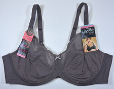Lilyette By Bali Shaping Minimizer Comfort Lace Underwire Bra 40C Purple0434 NEW