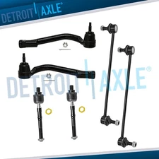 Front Tie Rods Sway Bar End Links for 2014 2015 Hyundai Santa Fe Sport Sorento