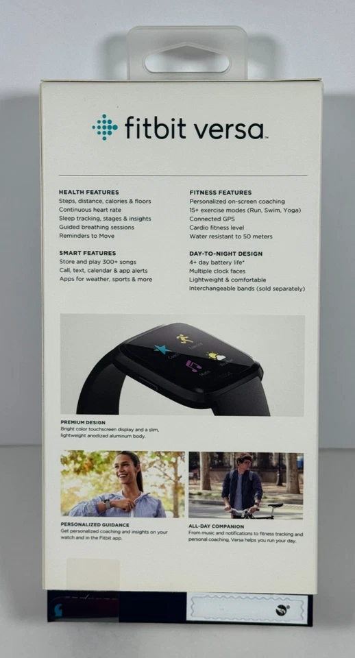 Fitbit Versa (FB504SRGY) Silver Aluminum Fitness Activity SmartWatch Sizes S & L - Image 3 of 4