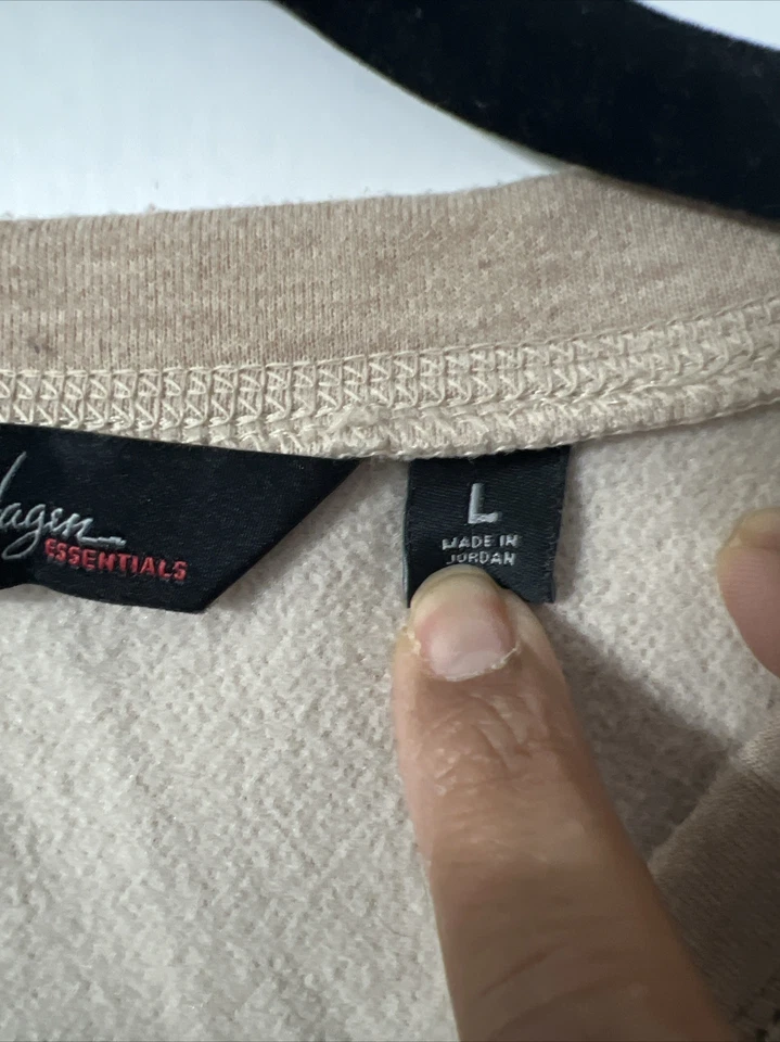 Pulôver masculino Walter Hager essencial mistura de lã bege tamanho grande - Imagem 3 de 4