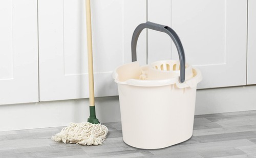 Plastic Mop Bucket with Handle & Removable Wringer Floor Mopping Cleaning Home - Picture 50 of 76