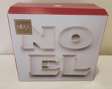 New Mikasa Noel Name letter snack trinket Christmas  plates Bowls Gold Trim