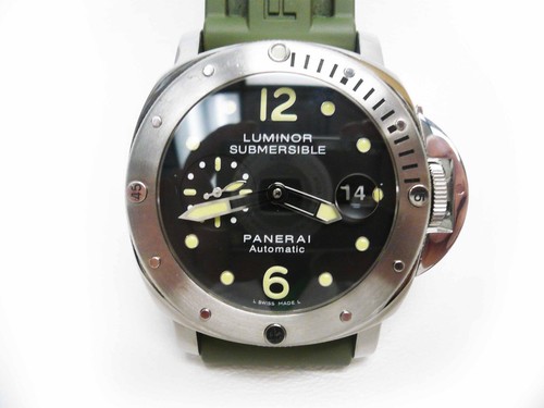 44mm Panerai Pam00024 Luminor Submersible Auto SS Strap Watch