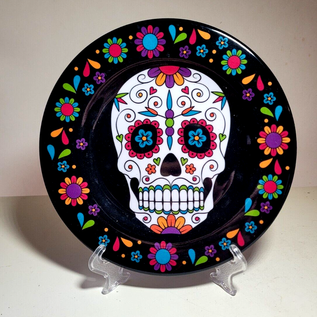Dia De Los Muertos Sugar Skull Dinnerware Set of 2 Tumbler Cups and 2