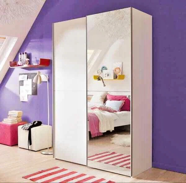 Wardrobe 120cm sale wide sliding doors