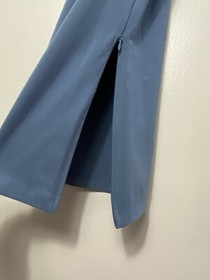 Victorias Secret Pants Womens Long Blue Cotton Blend High Rise Flare Zipper NWT
