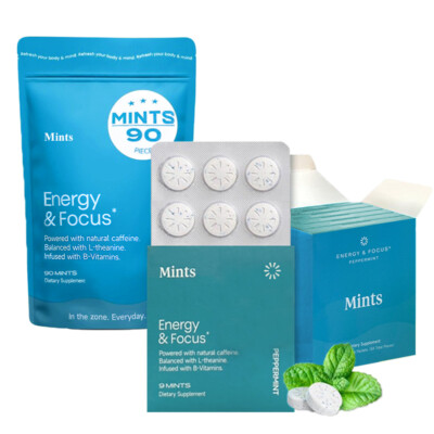 Neu*Ro | Gum Energy Mints  Sugar Free + L-theanine Natural Vitamin B12