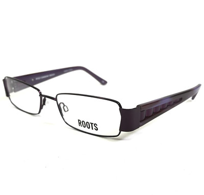 Roots Canada Eyeglasses Frames RT521 PLM CEN Purple Rectangular 53-17-135