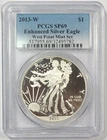 2013-W American Silver Eagle Dollar $1 West Point Set Enhanced PCGS SP69